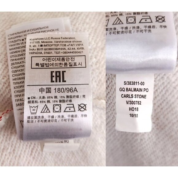 Pierre Balmain x GAP Collab Hoodie Size M Mens Red White & Blue - Picture 12 of 13